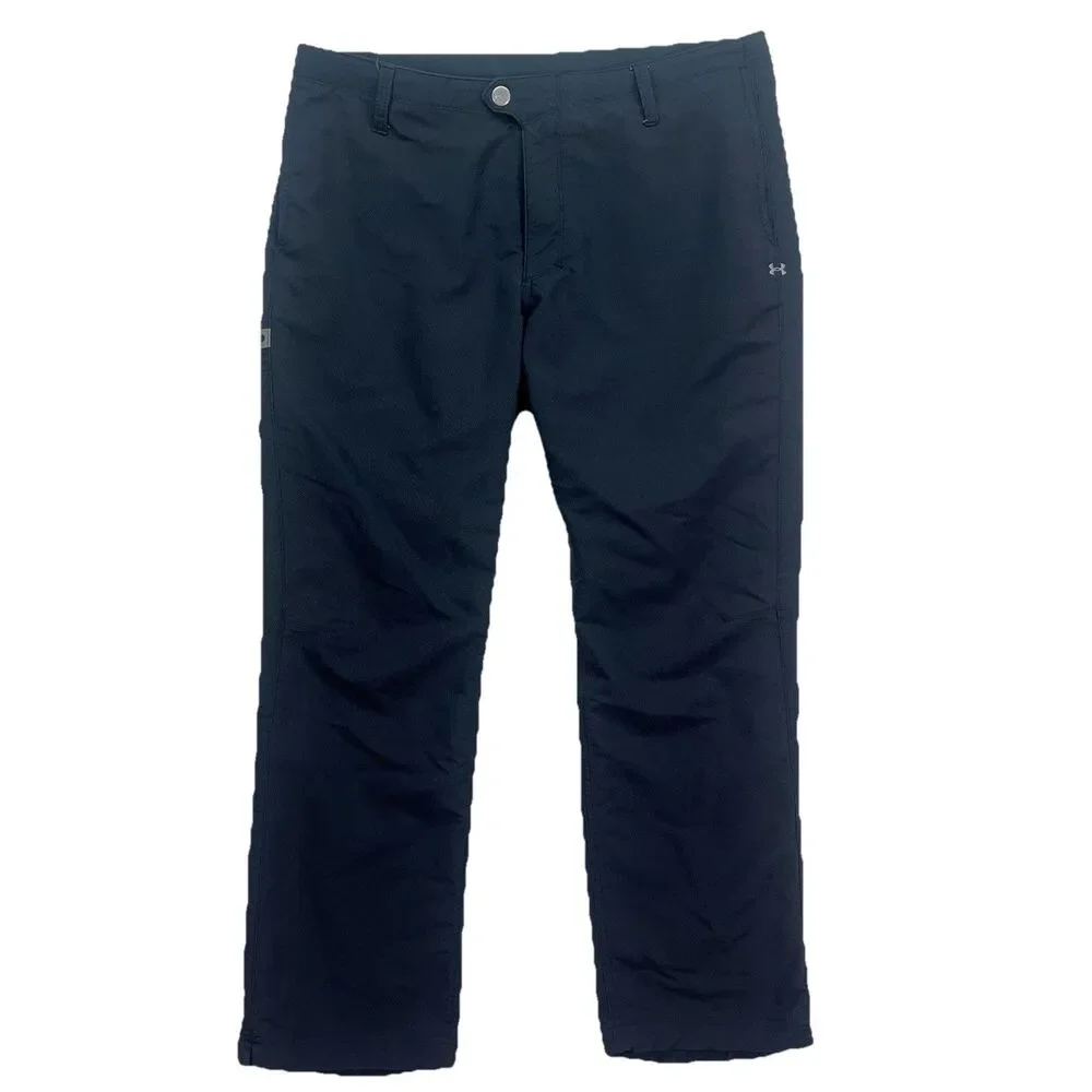 Under Armour Golf Pants Mens 36x30 Gray Straight Stretch‎ Nylon Polyester Vented